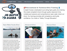 Tablet Screenshot of indepthscuba.com